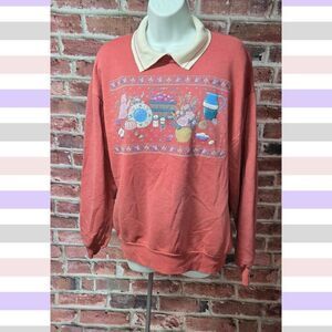 Whim Z on a Jerzees Vintage 90s Cottagecore Sweatshirt – Women’s Size Large